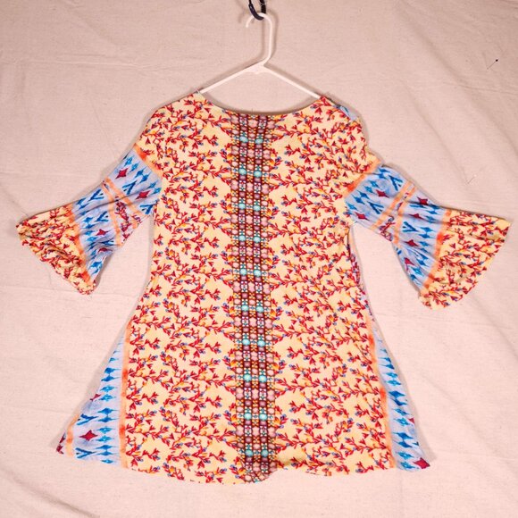 Soft Surroundings Tunic Top Womens M Floral Embroidered Boho 3/4 Sleeve Colorful - Picture 2 of 14